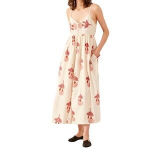 Alix of Bohemia Skylar Tea Rose Dress Pockets Festival Cottagecore Prairie XS